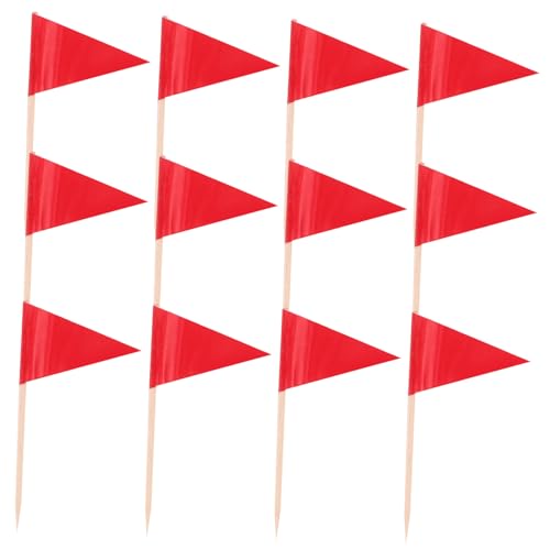 FONDOTIN 100stücke Mini Lebensmittel Zahnstocher Fähnchen Cupcake Topper Kleine Flaggenaufsätze Für Vorspeisen Obst Kuchen Und Weitere Saubere Und Moderne Speisenpräsentation von FONDOTIN
