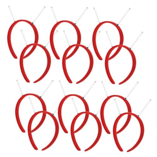 FONDOTIN 12 Stück Haarband Mit Feder Stirnbänder Haarschmuck Frühlingsstirnbandkostüm Ander Haarzubehör Diy Bopper-feder-stirnband Stirnbänder Diy- -bopper Head Band Rot Pp von FONDOTIN