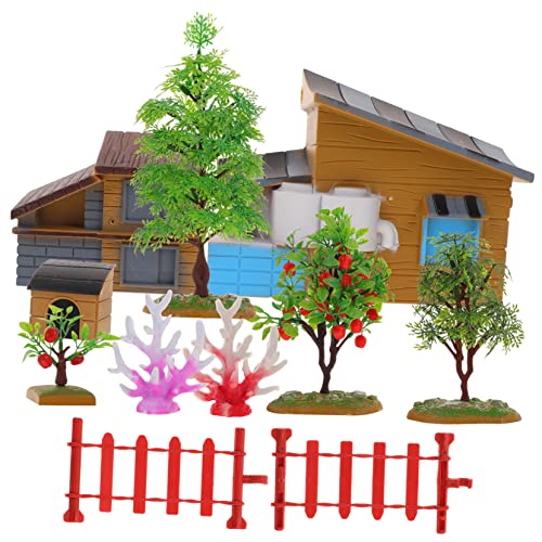 FONDOTIN 1Satz Bauernhaus Modell Realistische für DIY Garten Dekoration für Mini Projekte und Spielideen von FONDOTIN