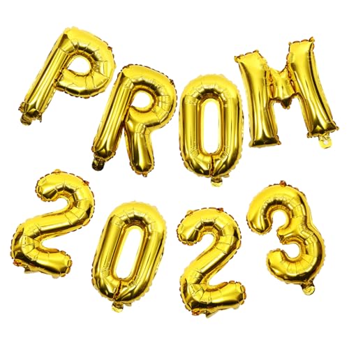 FONDOTIN 2 Sätze Dekorative Graduation Folienballons Prom Abschlussfeier Party Luftballons für Klassenzimmer Dekoration und Partygestaltung Goldene Zahlenballons für Festliche von FONDOTIN