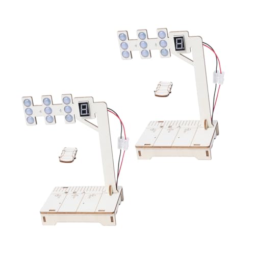 FONDOTIN 2 Sätze Stem Traffic Light Modellbausatz für DIY Holz Ampel Bausatz mit Einfacher Digitaler Programmierung Realistischer Verkehrssimulation Fördert Praktische Fähigkeiten und von FONDOTIN