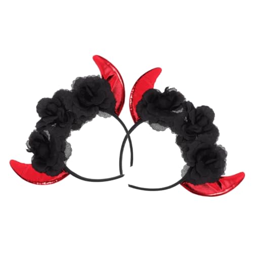 FONDOTIN 2 Stück Halloween Teufelshorn Haarband Flexibles Kostümzubehör für Partys Haaraccessoire mit Chic und Einzigartigem Design für Halloween Dekoration FONDOTIN 2 Stück Halloween Teufelshorn Haarband Flexibles Kostümzubehör für Partys Haaraccessoire mit Chic und Einzigartigem Design für Halloween Dekoration von FONDOTIN