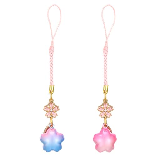 FONDOTIN 2 Stück Japanischer Blumenschmuck mit Glocke Mehrfunktionaler Schlüsselanhänger Dekoratives Party für Erwachsene Zierlicher Anhänger für Schlüssel Taschen und FONDOTIN 2 Stück Japanischer Blumenschmuck mit Glocke Mehrfunktionaler Schlüsselanhänger Dekoratives Party für Erwachsene Zierlicher Anhänger für Schlüssel Taschen und von FONDOTIN