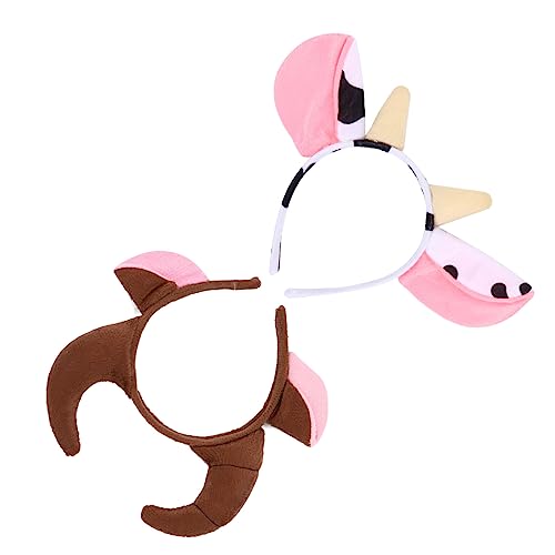 FONDOTIN 2 Stück Kuh Haarreif Plüsch mit Hörnern Bunte Leichte Kopfbedeckung für Damen für Halloween Kostümparty Cosplay und Fotoshootings FONDOTIN 2 Stück Kuh Haarreif Plüsch mit Hörnern Bunte Leichte Kopfbedeckung für Damen für Halloween Kostümparty Cosplay und Fotoshootings von FONDOTIN