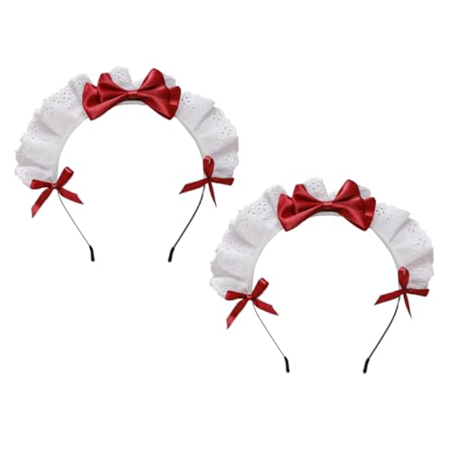 FONDOTIN 2 Stück Lolita Haarschmuck Spitzen Haarreifen mit Schleife Damen Party Haarreifen Cosplay Stirnband Leichtes Bequemes Haarschmuck für Alltag und Festliche Anlässe FONDOTIN 2 Stück Lolita Haarschmuck Spitzen Haarreifen mit Schleife Damen Party Haarreifen Cosplay Stirnband Leichtes Bequemes Haarschmuck für Alltag und Festliche Anlässe von FONDOTIN