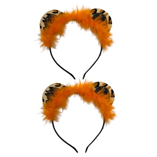 FONDOTIN 2 Stück Plüsch Tigerohren Haarreif Weiches Cosplay Haarband Bequem und Rutschfest Niedliches Kopfaccessoire für Partys Geburtstage Halloween und Karneval FONDOTIN 2 Stück Plüsch Tigerohren Haarreif Weiches Cosplay Haarband Bequem und Rutschfest Niedliches Kopfaccessoire für Partys Geburtstage Halloween und Karneval von FONDOTIN