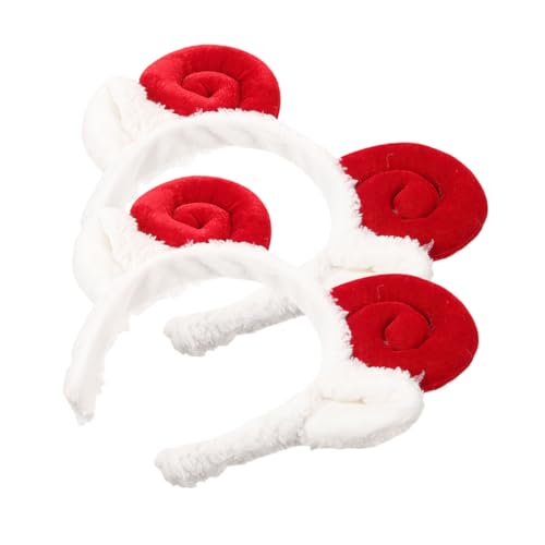 FONDOTIN 2 Stück Rotes Schaf Ohr Stirnband für Halloween Kostüm Party Haarreif Niedliches Cartoon Cosplay Accessoire für Damen FONDOTIN 2 Stück Rotes Schaf Ohr Stirnband für Halloween Kostüm Party Haarreif Niedliches Cartoon Cosplay Accessoire für Damen von FONDOTIN