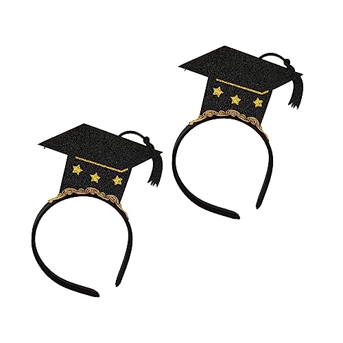 FONDOTIN 2 Stück Teiliges Mini Absolventenhut Stirnband Gold Glitzer Abschluss Party Haarreif Kopfschmuck Accessoire für Fotografie und Festlichkeiten FONDOTIN 2 Stück Teiliges Mini Absolventenhut Stirnband Gold Glitzer Abschluss Party Haarreif Kopfschmuck Accessoire für Fotografie und Festlichkeiten von FONDOTIN