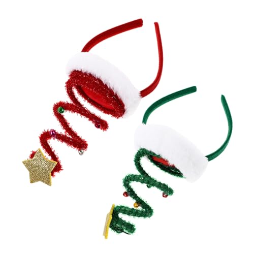 FONDOTIN 2 Stück Teiliges Weihnachtsstirnband aus Sicherem und Federmaterial Leichtes Langlebiges Xmas Kopfschmuck für Festliche Feiern und Fotos mit Familie und Freunden Grün und Rot FONDOTIN 2 Stück Teiliges Weihnachtsstirnband aus Sicherem und Federmaterial Leichtes Langlebiges Xmas Kopfschmuck für Festliche Feiern und Fotos mit Familie und Freunden Grün und Rot von FONDOTIN