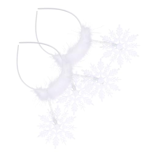 FONDOTIN 2 Stück Teiliges Weißes Schneeflocken Haarreif Weihnachts Haarschmuck für Mädchen Cosplay Party Festlicher Haarschmuck Dekorativ und Leicht Passend für Feierlichkeiten FONDOTIN 2 Stück Teiliges Weißes Schneeflocken Haarreif Weihnachts Haarschmuck für Mädchen Cosplay Party Festlicher Haarschmuck Dekorativ und Leicht Passend für Feierlichkeiten von FONDOTIN