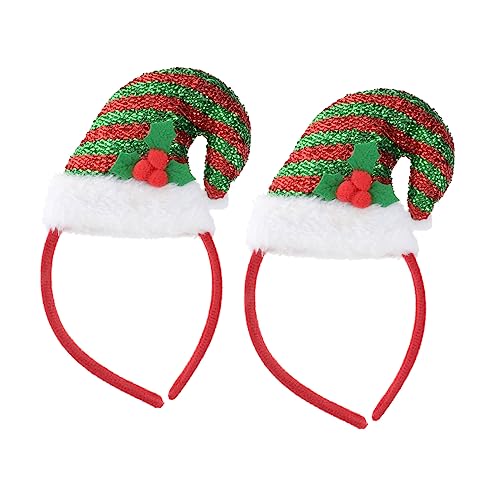 FONDOTIN 2 Stück Weihnachtsmützen Haarreif Lustige Kopfbedeckung mit Glitzer Festlicher Haarschmuck für Weihnachten und Partys FONDOTIN 2 Stück Weihnachtsmützen Haarreif Lustige Kopfbedeckung mit Glitzer Festlicher Haarschmuck für Weihnachten und Partys von FONDOTIN