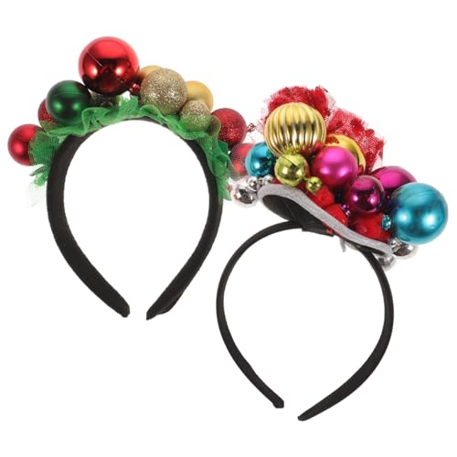 FONDOTIN 2 Weihnachtliche Haarbänder mit Glocken Teiliges Bunte Kugeldekoration Leichter und Bequemer Haarschmuck für Erwachsene Party und Festtagskostüme FONDOTIN 2 Weihnachtliche Haarbänder mit Glocken Teiliges Bunte Kugeldekoration Leichter und Bequemer Haarschmuck für Erwachsene Party und Festtagskostüme von FONDOTIN