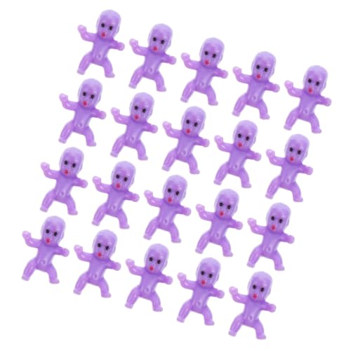 FONDOTIN 20 Stück Teiliges Mini Plastikbabys Violett Shower Deko Figuren für Party Tischdeko Junge Mädchen Kunststofffiguren als Shower Gastgeschenk und Spielreiz von FONDOTIN