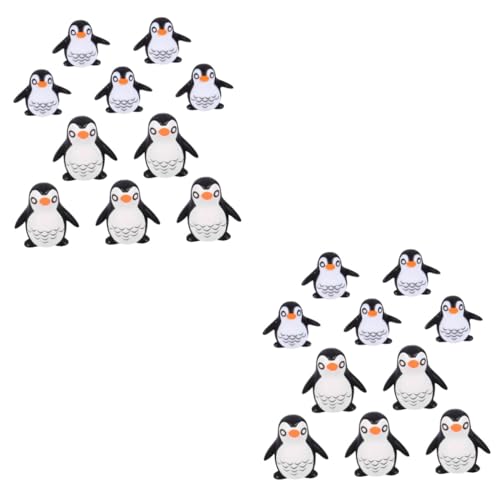 FONDOTIN 20stücke Pinguin Figuren Miniatur Ornamente Kunstharz Für Dekoration Wohnräumen Für Kuchen-Dekoration Lebensnahe Details von FONDOTIN