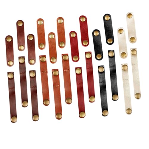 FONDOTIN Leder-datenkabel-wickler Flexible Usb-kabel-clips Druckknopf-design 24 Stück FONDOTIN Leder-datenkabel-wickler Flexible Usb-kabel-clips Druckknopf-design 24 Stück von FONDOTIN
