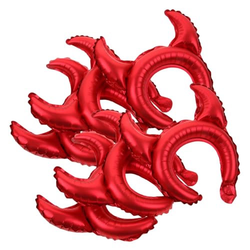 FONDOTIN 25Stücke Halloween Ballon Aufblasbare Aluminiumfolie Cosplay Requisite Mit Teufelshörnern Für Deko Und Unvergessliche Partys von FONDOTIN