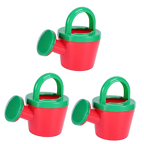 FONDOTIN 3 Stück Gießkanne Garten Wasser Kann Wassersprühspielzeug Sprühbewässerungstopf Pflanzenberieselungsdose Garten Wasser Topf Sprüher Bewässerungsspielzeug -Shampoo-Topf Rot Pp von FONDOTIN
