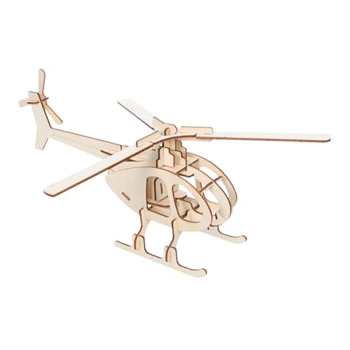 FONDOTIN 3 Stück Holzflugzeugmodell Flugzeuggebäude Kit Modellbausätze für Flugzeuge Flugzeugmodellbausätze aus Holz Flugzeugmodellkind Flugzeug-Kit Retro -Flugzeugmodell Beige von FONDOTIN