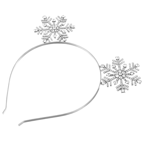 FONDOTIN 3 Stück Schneeflocken Haarbänder Glitzernde Weihnachts Stirnbänder für Festliche Kopfbedeckungen für Partys und Cosplay Events von FONDOTIN