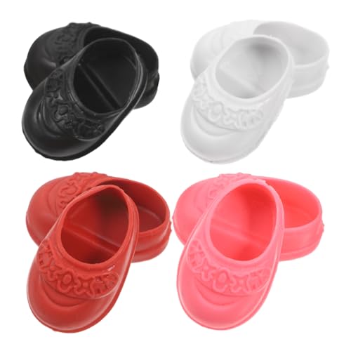 FONDOTIN 4 Paare Schuhe Plastikschuhmodelle Jungenpuppenkostüm Babypuppensachen Mädchenschuhe Puppenschuhe Miniaturschuh Puppenhaus-Puppenschuhe 17 cm -Wohnungen von FONDOTIN