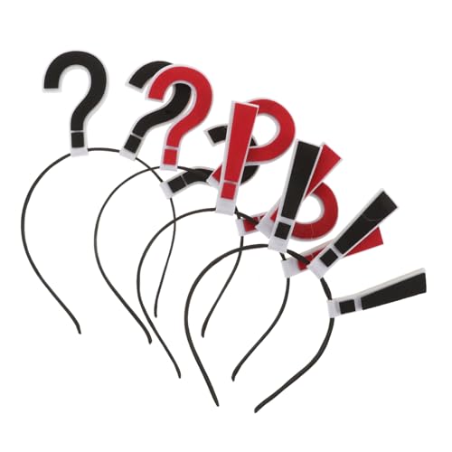 FONDOTIN 4 Stück Fragezeichen Haarband Einzigartige Dekorative Kopfbedeckung für Halloween Abschlussfeier und Partys Rutschfestes Design für Damen und Mädchen FONDOTIN 4 Stück Fragezeichen Haarband Einzigartige Dekorative Kopfbedeckung für Halloween Abschlussfeier und Partys Rutschfestes Design für Damen und Mädchen von FONDOTIN
