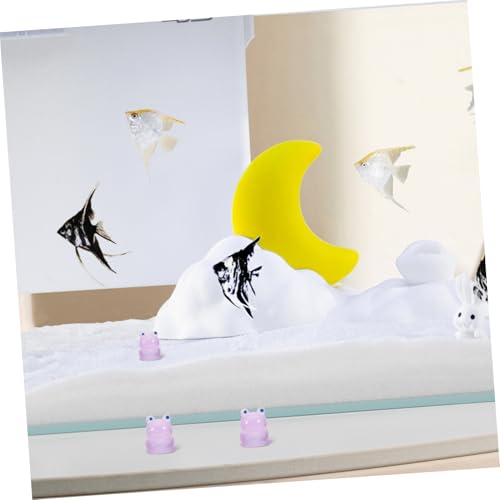 FONDOTIN 4 Stück Im Dunkeln Leuchtende Froschornamente Froschfigur Froschdekorationen Miniaturfiguren Froschverzierung Mini-frösche Kleine Frösche Zum Verstecken Spielzeugfrosch Harz Violet von FONDOTIN