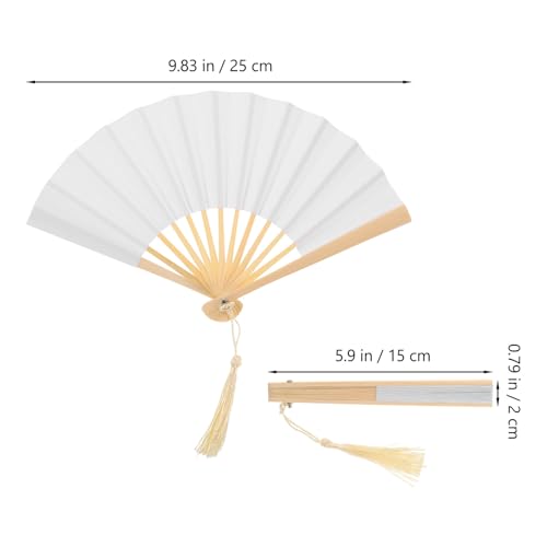 FONDOTIN 4 Stück Teiliges Miniatur Faltbare Papierfächer Handlich Klein Chinesischer Stil Leicht Tragbar für Puppen DIY Bastelprojekte Modische Mini handventilatoren Praktische von FONDOTIN