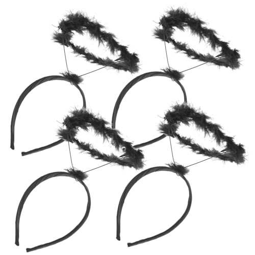 FONDOTIN 4 Stück Teiliges Schwarzes Mystisches und Teufel Haarreif aus Kunststoff Modische Cosplay Kostüm Requisite Bequem und Rutschfest für Fasching Karneval und Halloween FONDOTIN 4 Stück Teiliges Schwarzes Mystisches und Teufel Haarreif aus Kunststoff Modische Cosplay Kostüm Requisite Bequem und Rutschfest für Fasching Karneval und Halloween von FONDOTIN