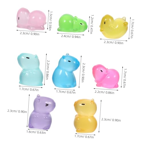 FONDOTIN 40stücke Mini-tierfiguren Aus Kunstharz Im Dunkeln Leuchtende Miniaturtiere Für Mikro-landschaftsornamente Desktop-tischdeko Leuchtende Tierfiguren von FONDOTIN