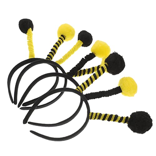 FONDOTIN 4Stücke Teiliges Bienen Haarreif für Partys Lustiges Bienen Stirnband mit Kreativen Fühlern für Kostümpartys und Festlichkeiten Langlebiges und Dekoratives Haarzubehör von FONDOTIN
