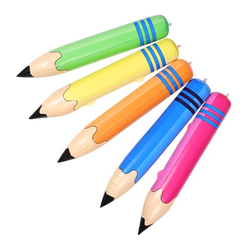 FONDOTIN 5 Stück Teiliges Aufblasbare Jumbo Bleistifte Riesige PVC Requisiten für Kindergarten Sportevents Lernspiele Vielseitig als Hammer Barbell Goldstab Geeignet FONDOTIN 5 Stück Teiliges Aufblasbare Jumbo Bleistifte Riesige PVC Requisiten für Kindergarten Sportevents Lernspiele Vielseitig als Hammer Barbell Goldstab Geeignet von FONDOTIN