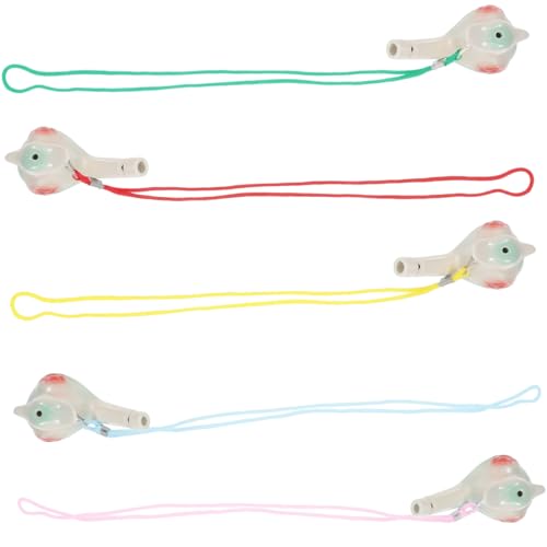 FONDOTIN 5 Stück Teiliges Keramik Wasser Vogelpfeifen mit Lustigen Vogelklängen Kindersicheres Musikspielzeug und Dekoration Einfache Handhabung durch Wasser oder Zufällige Farbe von FONDOTIN