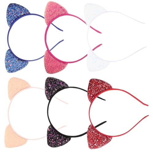 FONDOTIN 6 Stck Teiliges Katzenohren Stirnband mit Glitzer Pailletten Leichter Haarschmuck in Bunten Candy farben Komfortabel und Dekorativ für Mädchen für Party Cosplay und Alltag FONDOTIN 6 Stck Teiliges Katzenohren Stirnband mit Glitzer Pailletten Leichter Haarschmuck in Bunten Candy farben Komfortabel und Dekorativ für Mädchen für Party Cosplay und Alltag von FONDOTIN