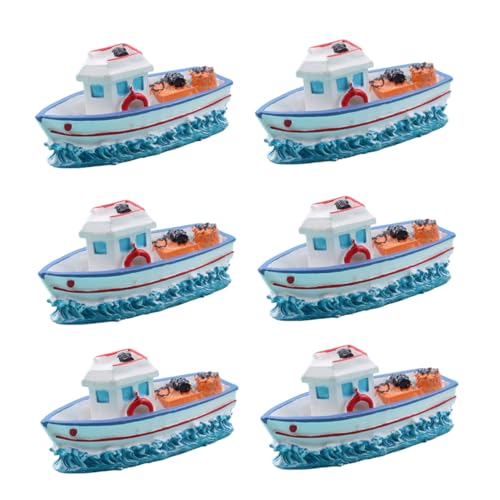 FONDOTIN 6 Stück Boot Aus Harz Mikrolandschaftsboote Dekoratives Boot Mini-segelboot Mini-fischerboot Mediterrane Verzierung Dekorative Verzierung Bootsmodellbau Miniboot Wohndekoration FONDOTIN 6 Stück Boot Aus Harz Mikrolandschaftsboote Dekoratives Boot Mini-segelboot Mini-fischerboot Mediterrane Verzierung Dekorative Verzierung Bootsmodellbau Miniboot Wohndekoration von FONDOTIN