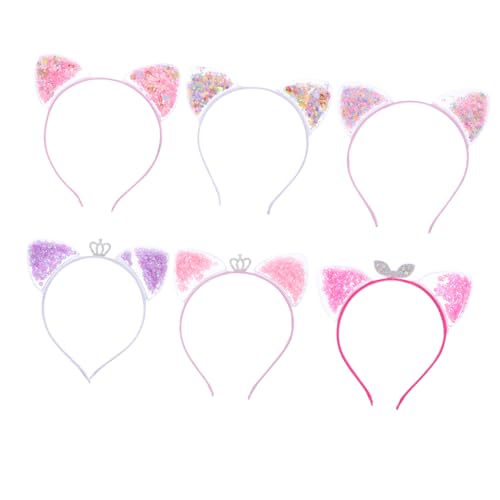 FONDOTIN 6 Stück Katzenohren Haarband für Mädchen Teiliges Headdress für Partys Cosplay und Rollenspiele Leicht Komfortabel Hochwertigem Material für Fotos und Feiern FONDOTIN 6 Stück Katzenohren Haarband für Mädchen Teiliges Headdress für Partys Cosplay und Rollenspiele Leicht Komfortabel Hochwertigem Material für Fotos und Feiern von FONDOTIN