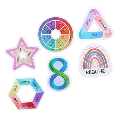 FONDOTIN 6 Stück Teiliges Sensorische Aufkleber mit Rauer Textur Beruhigende Stress Sticker für Schreibtisch Bunte und Peva Materialien Wiederablösbar für Jugendliche und Freunde FONDOTIN 6 Stück Teiliges Sensorische Aufkleber mit Rauer Textur Beruhigende Stress Sticker für Schreibtisch Bunte und Peva Materialien Wiederablösbar für Jugendliche und Freunde von FONDOTIN