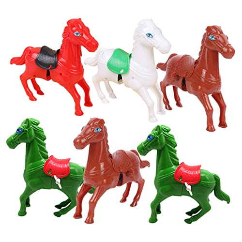 FONDOTIN 6 Stück Teiliges Wind Up Pferdespielzeug Kleine Leichte Wiederverwendbare Kinderparty Mitgebsel Lustige und Kreative Tierfiguren Bunte Farben für Jungen und Zufällige Farbe FONDOTIN 6 Stück Teiliges Wind Up Pferdespielzeug Kleine Leichte Wiederverwendbare Kinderparty Mitgebsel Lustige und Kreative Tierfiguren Bunte Farben für Jungen und Zufällige Farbe von FONDOTIN