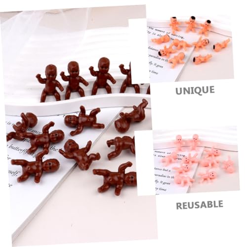 FONDOTIN 60 Stück Teiliges Mini Deko aus Kunststoff Kleine Babymodelle in Haut Dunkel Schwarzfarben Babyparty Dekoration DIY für Miniaturhäuser FONDOTIN 60 Stück Teiliges Mini Deko aus Kunststoff Kleine Babymodelle in Haut Dunkel Schwarzfarben Babyparty Dekoration DIY für Miniaturhäuser von FONDOTIN