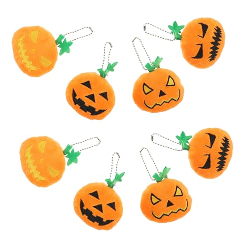 FONDOTIN 8 Stück Teiliges Halloween Keychain mit Kürbisgesicht Anhängern Dekorative DIY Schlüsselanhänger und Taschenornamente Fein Verarbeitet Praktisches Zubehör für Schlüssel und von FONDOTIN