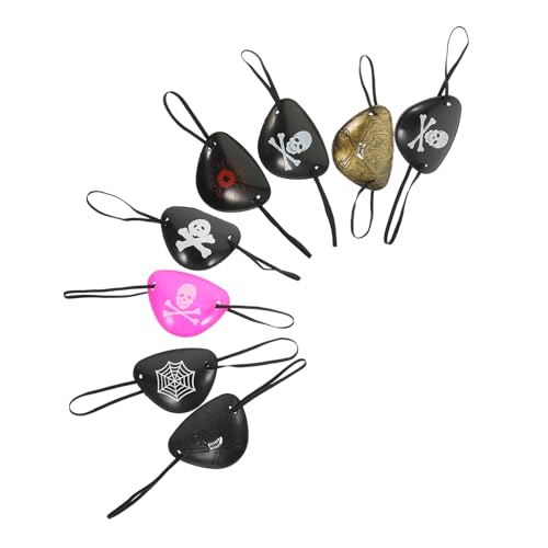 FONDOTIN 8 Stück Teiliges Piraten Augenklappen Halloween Cosplay Zubehör Einäugige Augenklappe Einzigartige Skelett Motiv Eye Patch Karneval Mottoparty FONDOTIN 8 Stück Teiliges Piraten Augenklappen Halloween Cosplay Zubehör Einäugige Augenklappe Einzigartige Skelett Motiv Eye Patch Karneval Mottoparty von FONDOTIN