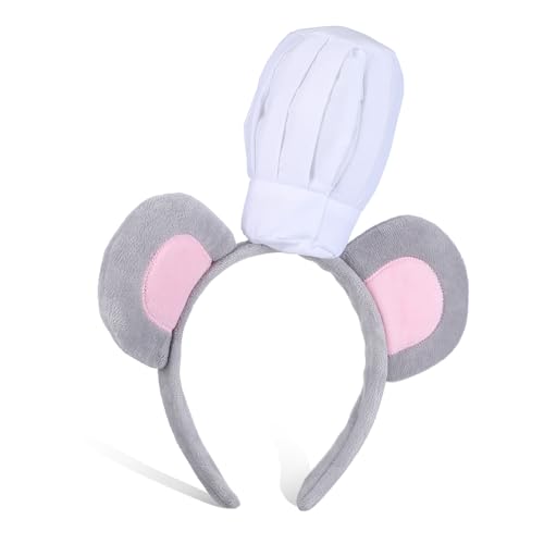 FONDOTIN Chef Hut Stirnband mit Grauen Mausohren Weiches Cartoon Kostüm Accessoire für Erwachsene Vielseitig für Maskerade Partys Cosplay und Bühnenauftritte Geeignet FONDOTIN Chef Hut Stirnband mit Grauen Mausohren Weiches Cartoon Kostüm Accessoire für Erwachsene Vielseitig für Maskerade Partys Cosplay und Bühnenauftritte Geeignet von FONDOTIN