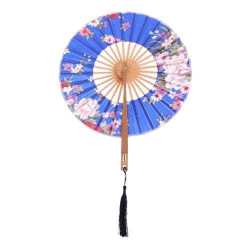 FONDOTIN Chinesischer Faltbarer Handfächer mit Langem Griff Vintage Stil Tanz und Bühnenfächer Dekorativer Chinesischer Performance Fächer für Party und Sommergebrauch FONDOTIN Chinesischer Faltbarer Handfächer mit Langem Griff Vintage Stil Tanz und Bühnenfächer Dekorativer Chinesischer Performance Fächer für Party und Sommergebrauch von FONDOTIN
