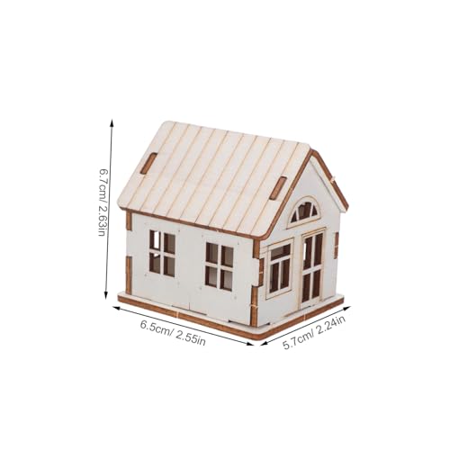 FONDOTIN DIY Holzhaus Modell Bausatz Miniatur Handwerksset Unfertiges Holzhaus Bastelset für Erwachsene als Tischdekoration und Geschenkidee FONDOTIN DIY Holzhaus Modell Bausatz Miniatur Handwerksset Unfertiges Holzhaus Bastelset für Erwachsene als Tischdekoration und Geschenkidee von FONDOTIN