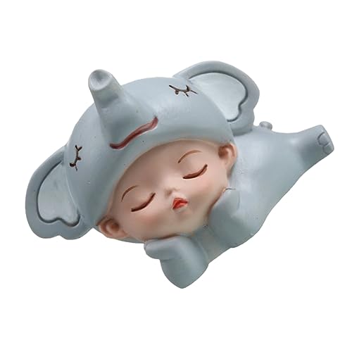 FONDOTIN Dekorative Ornamente Hochzeit Tiere Party Geburtstag Klein Tortenverzierungen Für Kuchen-skulptur-ornamente Kuchen Picks Kuchenschmuck Entzückender Kuchen Harz Light Grey von FONDOTIN