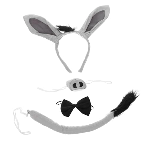 FONDOTIN Donkey Kostüm Zubehör mit Ohren Haarreif und Leichtes Tierkostüm für Karneval Halloween Party und Bühnenauftritte Komfortabel und Niedlich für Mädchen FONDOTIN Donkey Kostüm Zubehör mit Ohren Haarreif und Leichtes Tierkostüm für Karneval Halloween Party und Bühnenauftritte Komfortabel und Niedlich für Mädchen von FONDOTIN