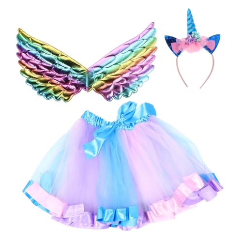 FONDOTIN Einhorn Kostüm mit Einhorn Haarreif und Flügeln Vielseitiges Tierkostüm für Mädchen und Kleinkinder Geeignet für Halloween Geburtstagsfeier Cosplay und Fotografie FONDOTIN Einhorn Kostüm mit Einhorn Haarreif und Flügeln Vielseitiges Tierkostüm für Mädchen und Kleinkinder Geeignet für Halloween Geburtstagsfeier Cosplay und Fotografie von FONDOTIN