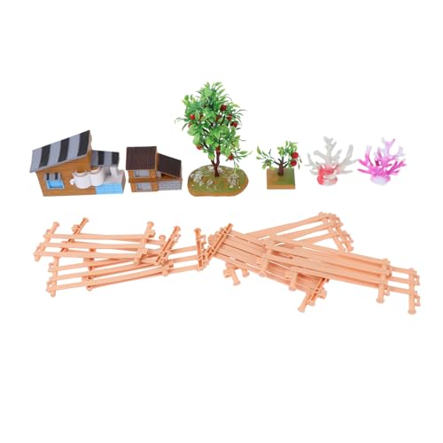 FONDOTIN Farmmodell Bauernhof Miniatur DIY mit Haus Obstbäumen Wasserpflanzen und Zaun für originelles Bastelspielzeug Fantasie FONDOTIN Farmmodell Bauernhof Miniatur DIY mit Haus Obstbäumen Wasserpflanzen und Zaun für originelles Bastelspielzeug Fantasie von FONDOTIN