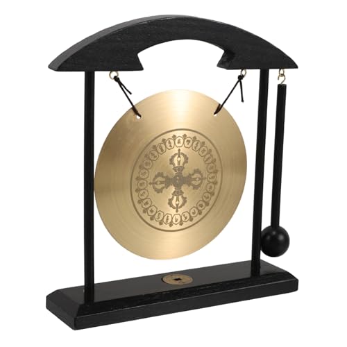 FONDOTIN Feng Shui Kupfer Gong mit Vajra Motiv Traditionelles Glückssymbol Dekoratives Messing Ornament für Zuhause und Büro Einzigartiges Zen Meditationsaccessoire von FONDOTIN
