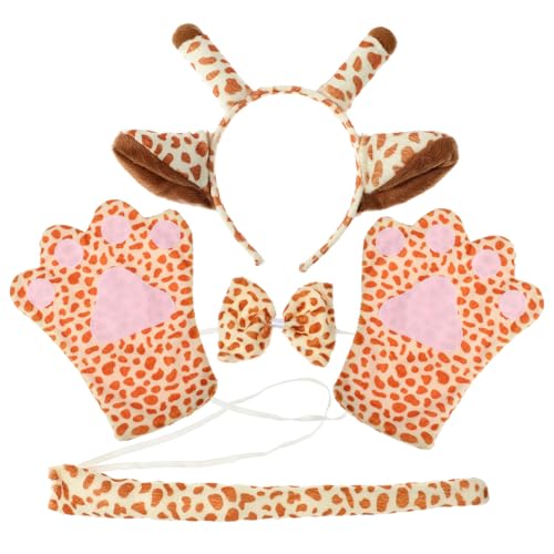 FONDOTIN Giraffen Kostüm Set für Erwachsene Tierkostüm mit Haarreif Fliege und Ohren für Halloween Karneval und Cosplay Events Accessoire für Unvergessliche Partys FONDOTIN Giraffen Kostüm Set für Erwachsene Tierkostüm mit Haarreif Fliege und Ohren für Halloween Karneval und Cosplay Events Accessoire für Unvergessliche Partys von FONDOTIN