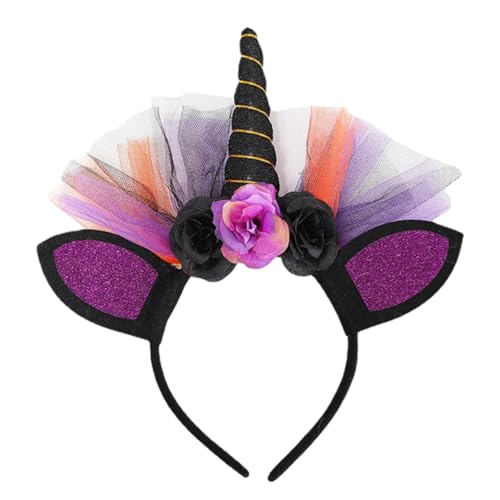FONDOTIN Halloween Einhorn Stirnband Leichtes Cosplay Horn Haarschmuck für Mädchen Karneval Party Zubehör von FONDOTIN